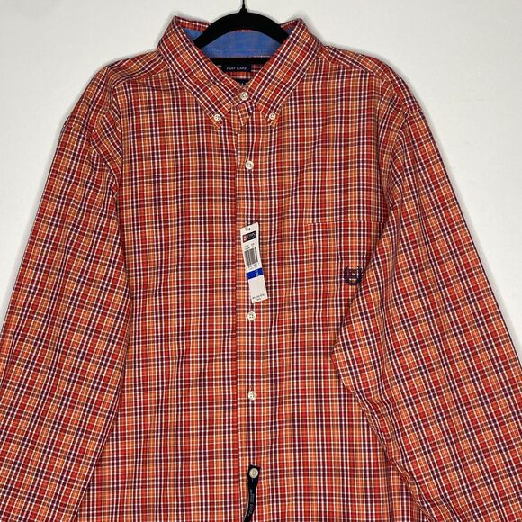 New Chaps Plaid Easy Care Button Down Shirt Men's Size XL - Picture 6 of 11